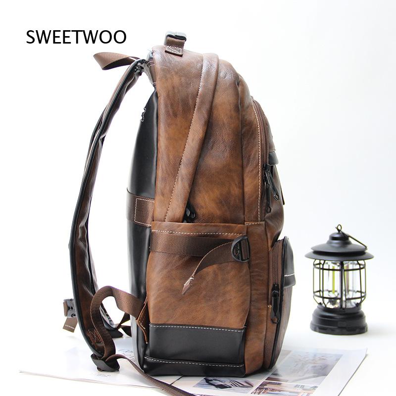 Erkek Kahverengi Renk Bloklu S - Leather Backpack Vintage incelemesi ve fiyatı